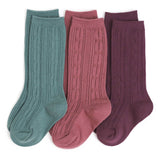 Denali Cable Knit Knee High Socks 3-Pack
