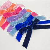 Velvet Knotted Bow - Navy / Small