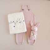 Blush Bunny + Lovey Cream Blanket Set Baby Gift