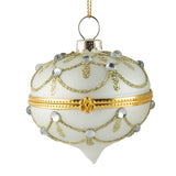 Teardrop Finial Glass Hinged Keepsake Ornament