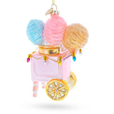 Cotton Candy Cart Glass Ornament