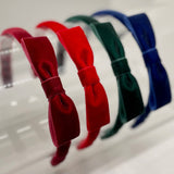 Velvet "Lottie" Headband - Navy