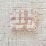 French Plaid Blanket - Petal