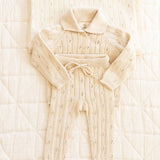 Heirloom Pointelle Cardigan - Sugar