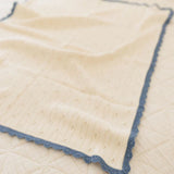 Knit Pointelle Blanket - Milk & Blue Jay