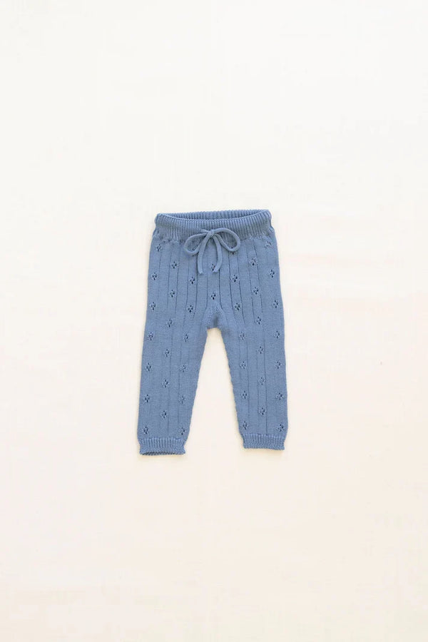 Pointelle Pants - Blue Jay
