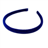 Classic Thin Velvet Headband: Sapphire