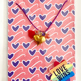 Sweet Little Things Love Wins Puffed Heart Necklace