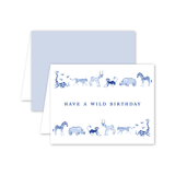 Blue Safari Birthday Card
