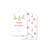 Party Confetti Hats Gift Tags: Gift Tag Packs - 8 tags per pack